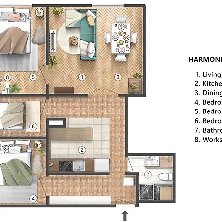 Harmonic Nest 3min To Republic Square Renovated *